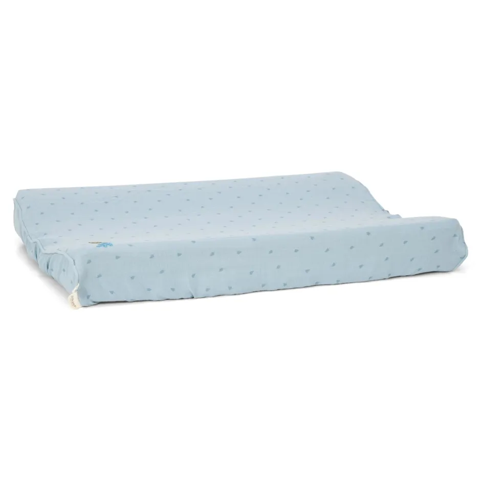 Little Dutch Verschoning|Aankleedkussenhoezen^Aankleedkussenhoes - Blauw - Essentials