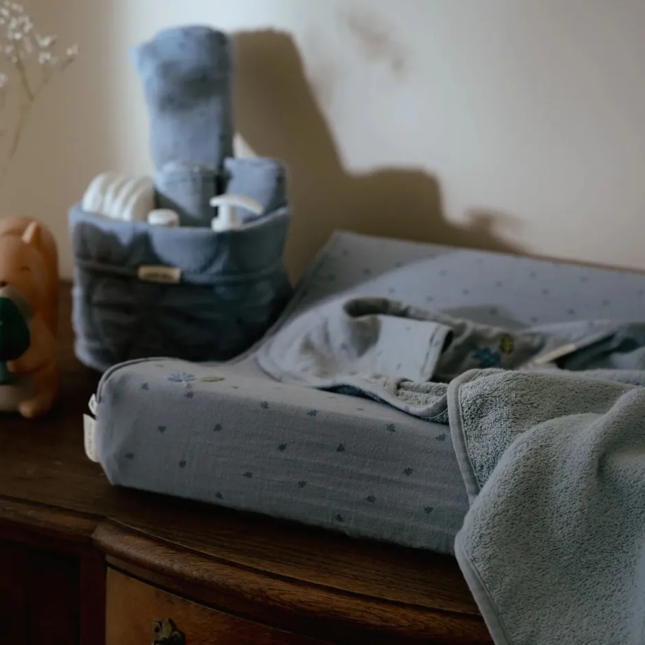 Little Dutch Verschoning|Aankleedkussenhoezen^Aankleedkussenhoes - Blauw - Essentials