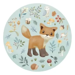 Little Dutch Decoratie|Behang^Behangcirkel - Meerkleurig - Forest Friends - Forest Wonders