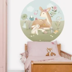 Little Dutch Decoratie|Behang^Behangcirkel - Meerkleurig - Fairy Garden