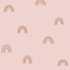 Little Dutch Behang|Decoratie^Behangstaal vliesbehang - Little Rainbows Pink