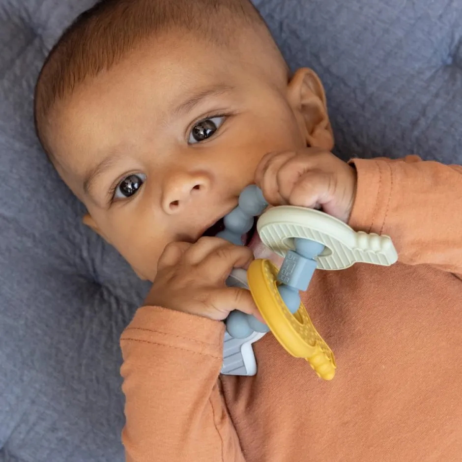 Little Dutch Bijtring^Bijtspeeltje sleutelbos blauw