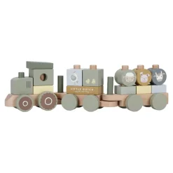 Little Dutch Educatief Speelgoed|Rollenspel^Blokkentrein tractor Little Farm