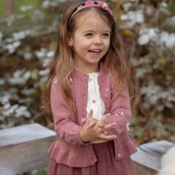 Little Dutch Meisjes Kleding|Kinderkleding^Blouse lange mouw - Met knoopjes - Wit - Fairy Garden