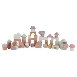 Little Dutch Speelgoed Vanaf 3 Jaar|Houten Speelgoed^Bouwblokken - Roze - Fairy Garden