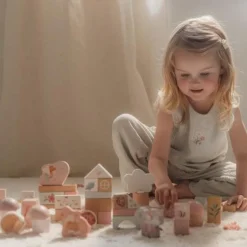 Little Dutch Speelgoed Vanaf 3 Jaar|Houten Speelgoed^Bouwblokken - Roze - Fairy Garden