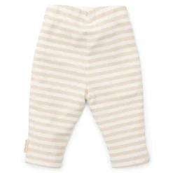 Little Dutch Babykleding^Broek - Zand - Newborn Naturals - Gestreept