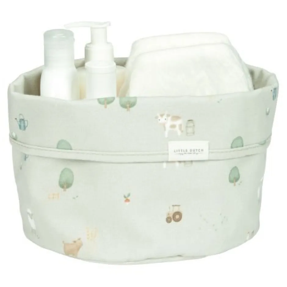 Little Dutch Commodemandjes|Decoratie^Commodemandje rond - Groen - Little Farm