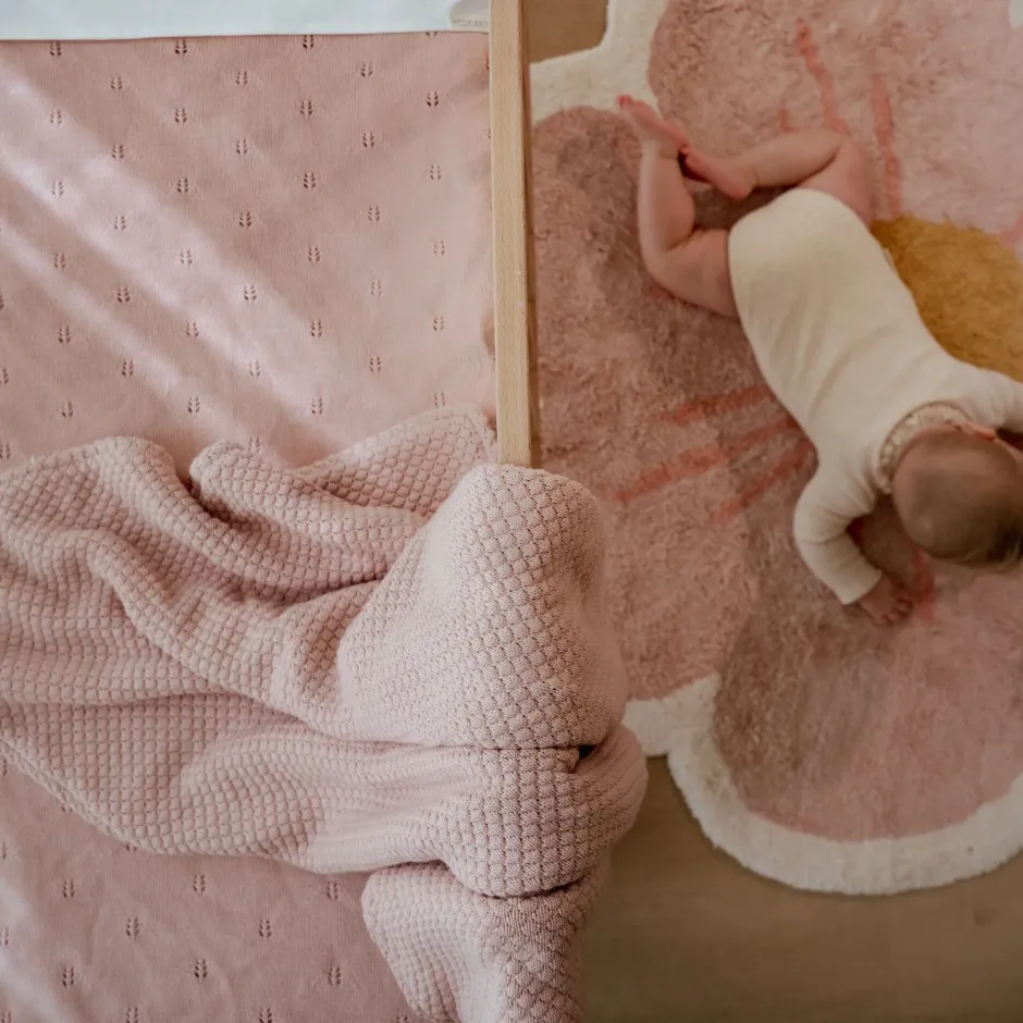 Little Dutch Ledikantdeken^Gebreid ledikantdeken - Fleece - Roze - Essentials