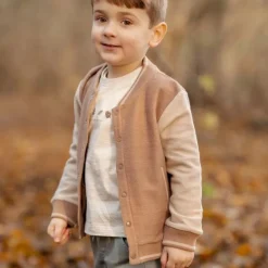 Little Dutch Jongens Kleding|Kinderkleding^Gebreid vest - Bruin - Forest Friends