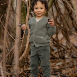 Little Dutch Jongens Kleding|Kinderkleding^Gebreid vest - Groen - Forest Friends
