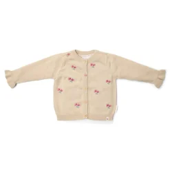 Little Dutch Meisjes Kleding|Kinderkleding^Gebreid vest - Zand - Fairy Garden