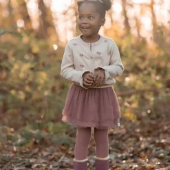 Little Dutch Meisjes Kleding|Kinderkleding^Gebreid vest - Zand - Fairy Garden