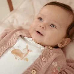 Little Dutch Meisjes Kleding|Babykleding^Gebreid vestje - Roze - Fairy Garden