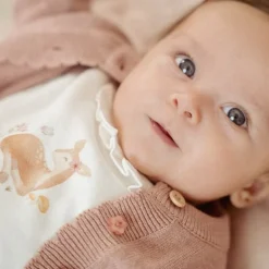 Little Dutch Meisjes Kleding|Babykleding^Gebreid vestje - Roze - Fairy Garden