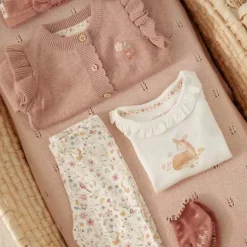 Little Dutch Meisjes Kleding|Babykleding^Gebreid vestje - Roze - Fairy Garden