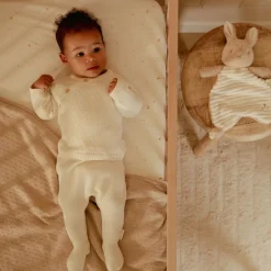 Little Dutch Babykleding^Gebreide broek - Wit - Newborn Naturals