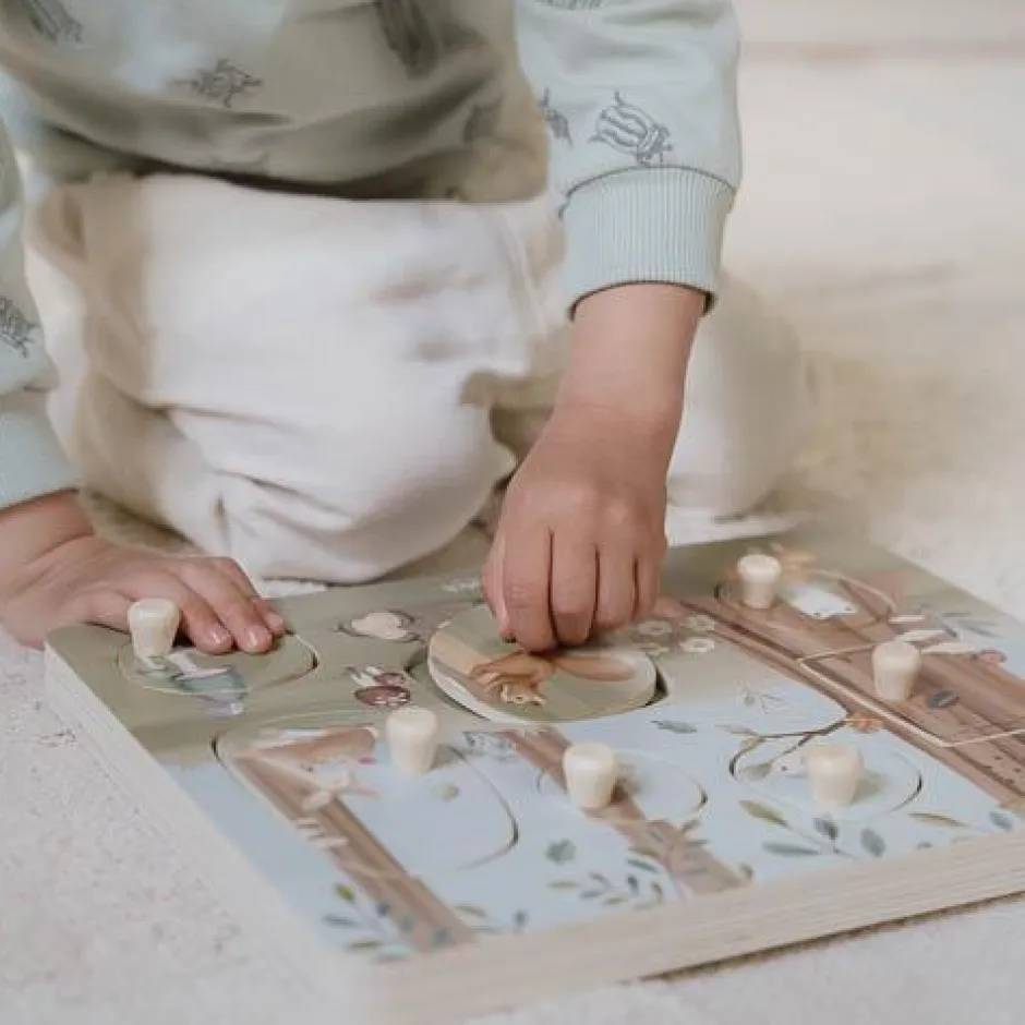 Little Dutch Speelgoed Vanaf 1 Jaar|Puzzels & Spelletjes^Geluidenpuzzel - Blauw - Forest Friends