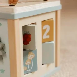 Little Dutch Educatief Speelgoed|Houten Speelgoed^Houten activiteitenkubus - Blauw - Forest Friends