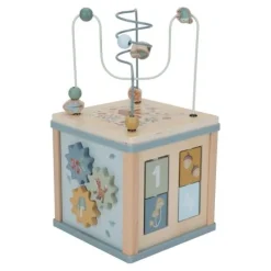 Little Dutch Educatief Speelgoed|Houten Speelgoed^Houten activiteitenkubus - Blauw - Forest Friends