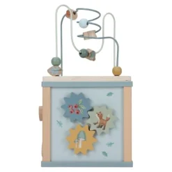 Little Dutch Educatief Speelgoed|Houten Speelgoed^Houten activiteitenkubus - Blauw - Forest Friends