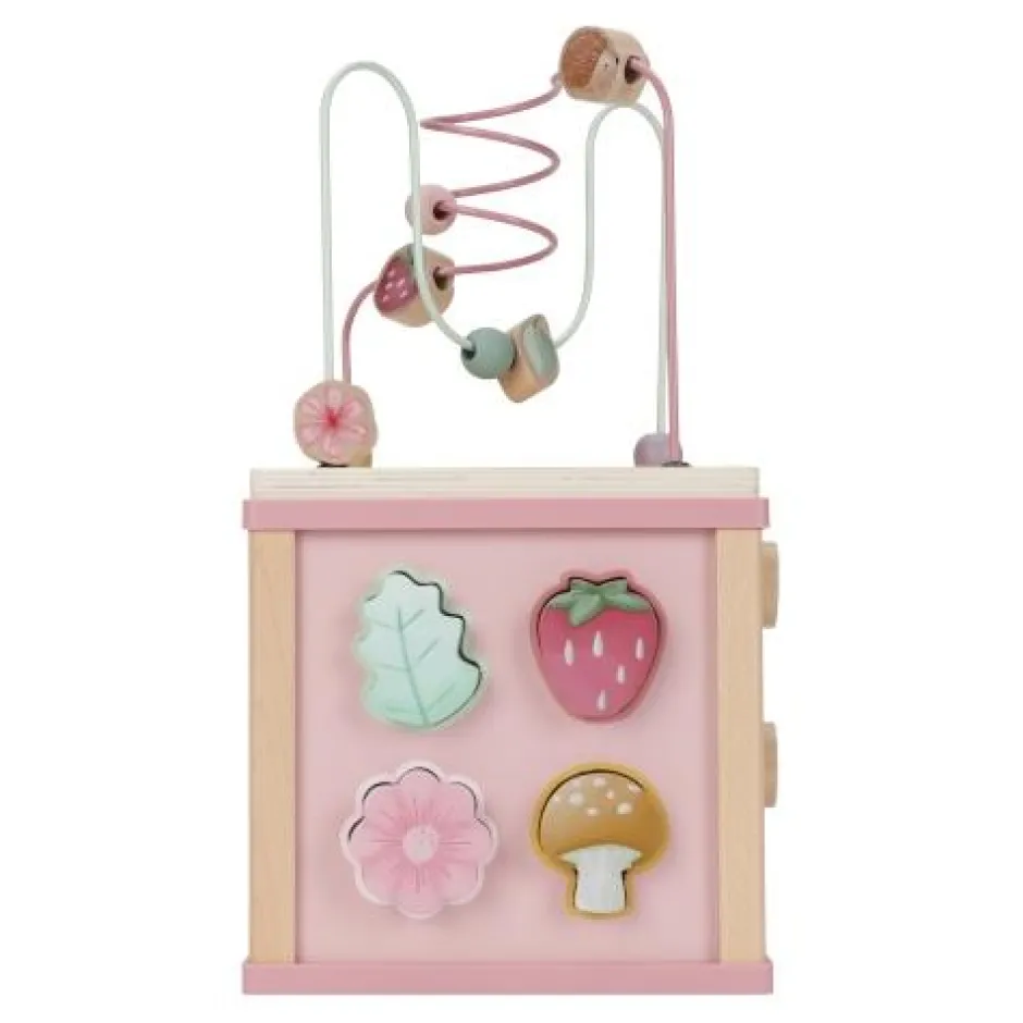 Little Dutch Educatief Speelgoed|Houten Speelgoed^Houten activiteitenkubus - Roze - Fairy Garden