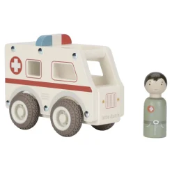 Little Dutch Rollenspel|Houten Auto's^Houten ambulance - Wit - Essentials