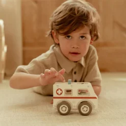 Little Dutch Rollenspel|Houten Auto's^Houten ambulance - Wit - Essentials