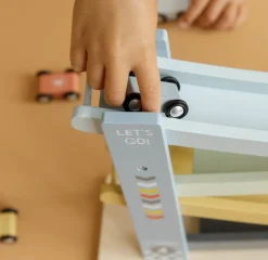 Little Dutch Houten Auto's^Houten autobaan - Blauw - Essentials