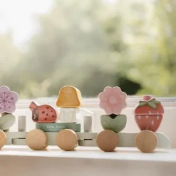 Little Dutch Houten Speelgoed^Houten Blokkentrein - Roze - Fairy Garden