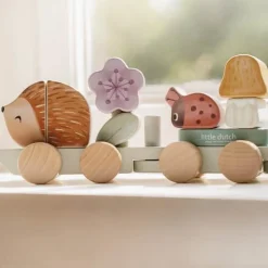 Little Dutch Houten Speelgoed^Houten Blokkentrein - Roze - Fairy Garden