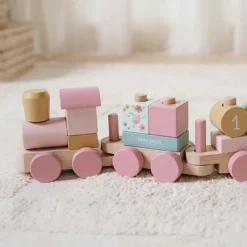Little Dutch Houten Speelgoed^Houten Blokkentrein - Roze - Fairy Garden