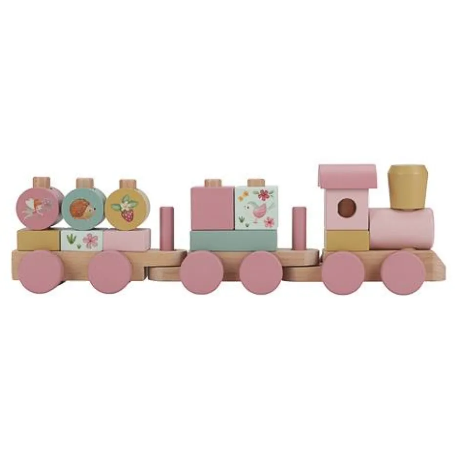 Little Dutch Houten Speelgoed^Houten Blokkentrein - Roze - Fairy Garden