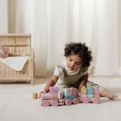 Little Dutch Houten Speelgoed^Houten Blokkentrein - Roze - Fairy Garden