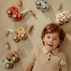 Little Dutch Rollenspel|Houten Auto's^Houten brandweerwagen – Rood – Essentials