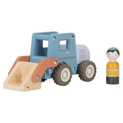 Little Dutch Rollenspel|Houten Auto's^Houten bulldozer – Blauw – Essentials