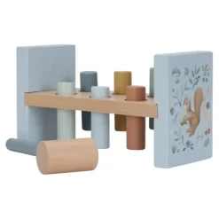 Little Dutch Speelgoed Vanaf 1 Jaar|Educatief Speelgoed^Houten Hamerbank - Blauw - Forest Friends