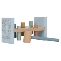 Little Dutch Speelgoed Vanaf 1 Jaar|Educatief Speelgoed^Houten Hamerbank - Blauw - Forest Friends
