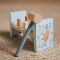 Little Dutch Speelgoed Vanaf 1 Jaar|Educatief Speelgoed^Houten Hamerbank - Blauw - Forest Friends
