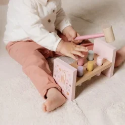 Little Dutch Speelgoed Vanaf 1 Jaar|Educatief Speelgoed^Houten Hamerbank - Roze - Fairy Garden