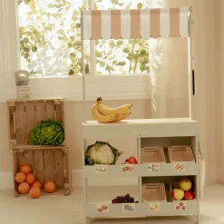 Little Dutch Houten Speelgoed|Rollenspel^Houten marktkraam - Groen