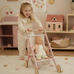 Little Dutch Poppen|Rollenspel^Houten poppenbuggy - Roze - Essentials