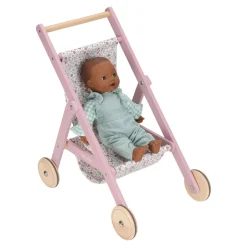Little Dutch Poppen|Rollenspel^Houten poppenbuggy - Roze - Essentials
