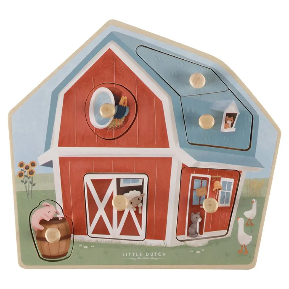 Little Dutch Speelgoed Vanaf 2 Jaar|Puzzels & Spelletjes^Houten puzzel Little Farm
