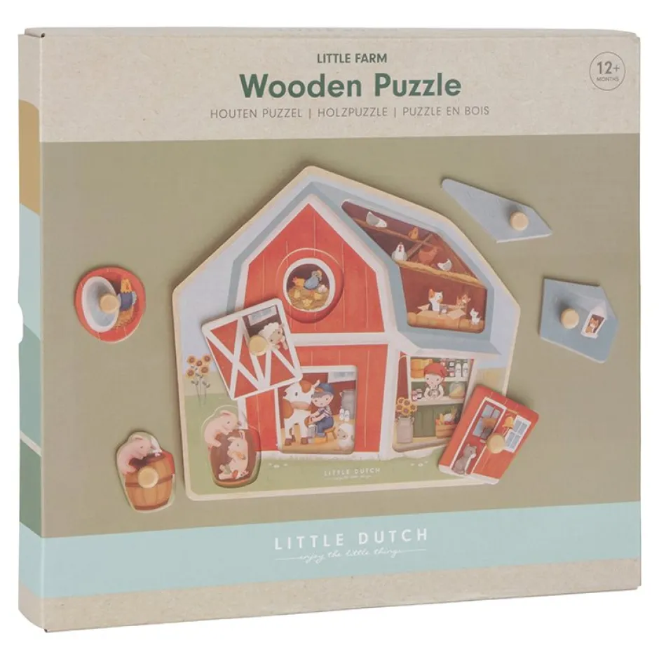 Little Dutch Speelgoed Vanaf 2 Jaar|Puzzels & Spelletjes^Houten puzzel Little Farm