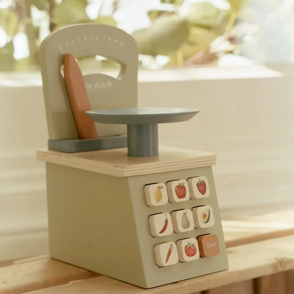 Little Dutch Rollenspel|Houten Keukentjes^Houten speelweegschaal - Groen - Essentials
