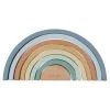 Little Dutch Stapeltoren|Houten Speelgoed^Houten Stapelregenboog - Blauw - Forest Friends