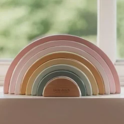 Little Dutch Stapeltoren|Houten Speelgoed^Houten Stapelregenboog - Roze - Fairy Garden