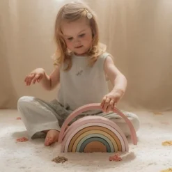 Little Dutch Stapeltoren|Houten Speelgoed^Houten Stapelregenboog - Roze - Fairy Garden