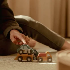 Little Dutch Houten Auto's|Houten Speelgoed^Houten voertuigenset – Meerkleurig – Essentials